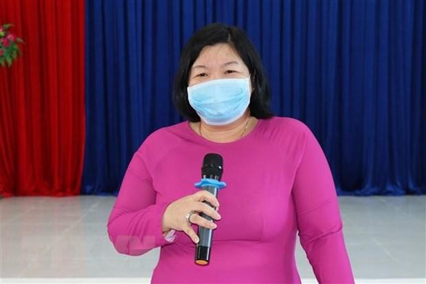 Phó Chủ tịch UBND tỉnh Bạc Liêu Cao Xuân Thu Vân khẳng định Bạc Liêu không có ca nhiễm COVID-19 trong cộng đồng. (Ảnh: Nhật Bình/TTXVN).