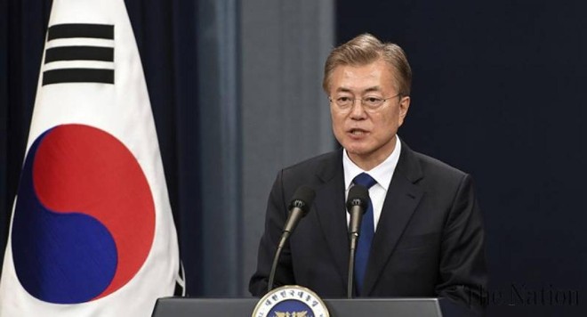 Tổng thống Hàn Quốc Moon Jae-in. Ảnh: The Nation.