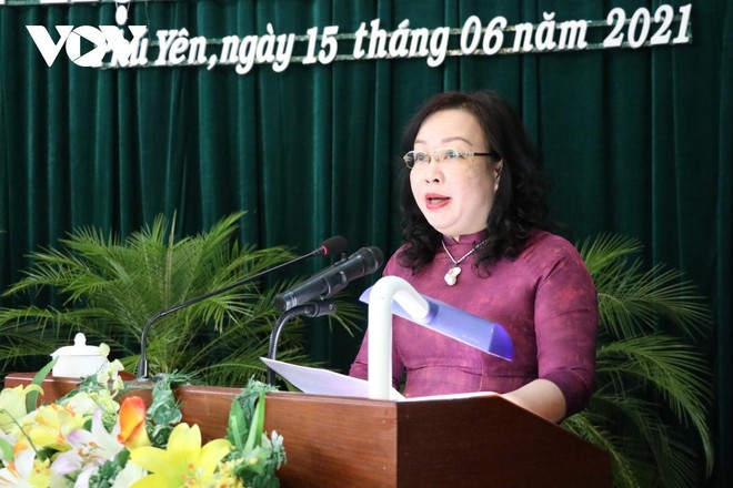 Bà Cao Thị Hòa An, Chủ tịch HĐND tỉnh Phú Yên khóa VIII.