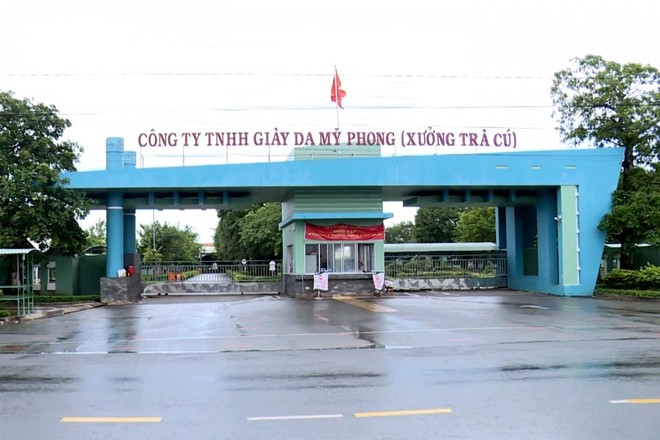 Công ty TNHH Giầy da Mỹ Phong, chi nhánh Trà Cú, nơi ghi nhận ca dương tính nhiều nhất Trà Vinh.