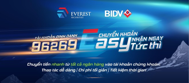 Chứng khoán Everest (EVS) triển khai dịch vụ chuyển tiền nhanh từ tất cả các ngân hàng