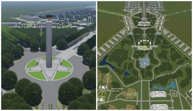 Thiết kế khu vực trung tâm thủ đô mới của Indonesia. Nguồn: Boombastis.