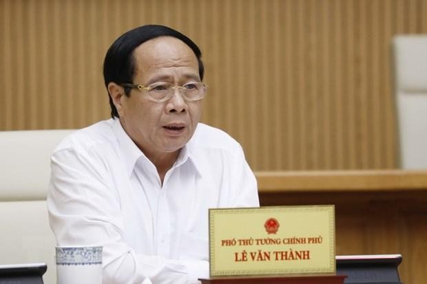 Phó Thủ tướng Chính phủ Lê Văn Thành . (Ảnh: Dương Giang/TTXVN).