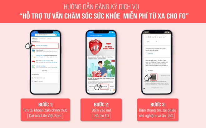 Dai-ichi Life Việt Nam triển khai Chương trình hỗ trợ tư vấn sức khỏe miễn phí từ xa cho F0