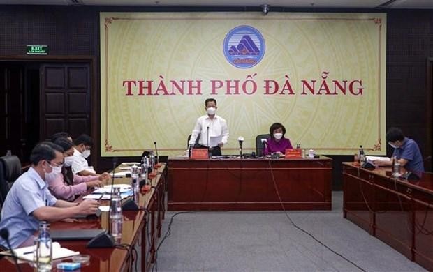 Bí thư Thành ủy Đà Nẵng Nguyễn Văn Quảng phát biểu chỉ đạo tại buổi họp chiều 28/9. (Ảnh: Trần Lê Lâm/TTXVN).