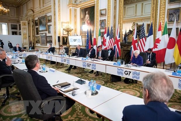 Toàn cảnh Hội nghị Bộ trưởng Tài chính G7 tại London, Anh, ngày 4/6/2021. (Ảnh: AFP/TTXVN).