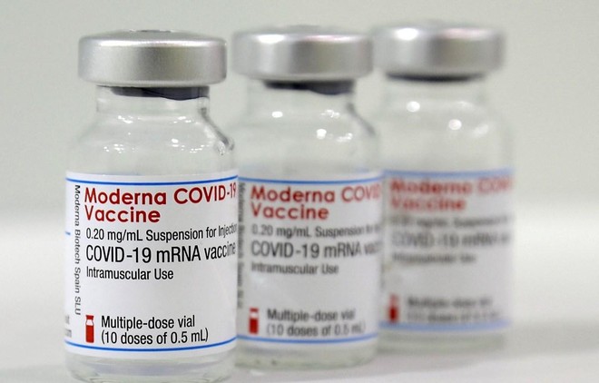 Vaccine ngừa COVID-19 của Moderna. (Ảnh: AFP/TTXVN).