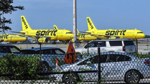 Máy bay của hãng hàng không Spirit Airlines tại Sân bay Quốc tế Orlando, Mỹ. (Nguồn: Getty Images).