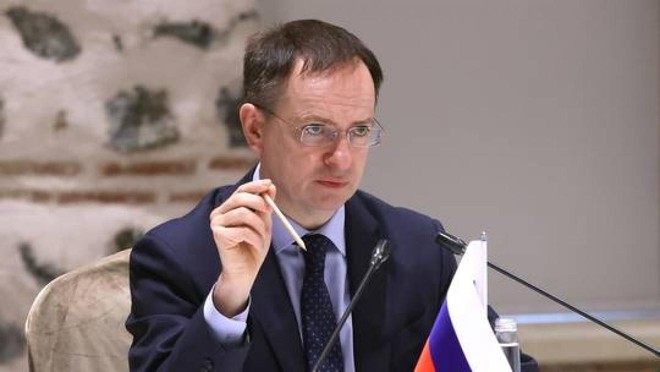 Trưởng đoàn đàm phán của Nga Vladimir Medinsky. Ảnh: Sputnik.