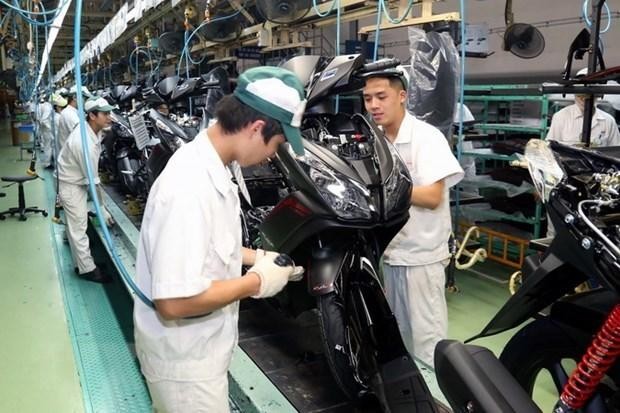 Công nhân nhà máy Honda Việt Nam tại Hà Nam - ảnh chụp trước khi có dịch COVID-19. (Ảnh: TTXVN).
