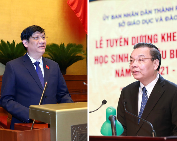 Ông Nguyễn Thanh Long (trái) và ông Chu Ngọc Anh đã vi phạm nghiêm trọng đến mức phải đề nghị Ban Chấp hành Trung ương kỷ luật (Nguồn: TTXVN).