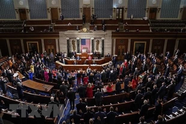 Toàn cảnh một phiên họp Hạ viện Mỹ tại Washington, DC. (Ảnh: AFP/TTXVN).