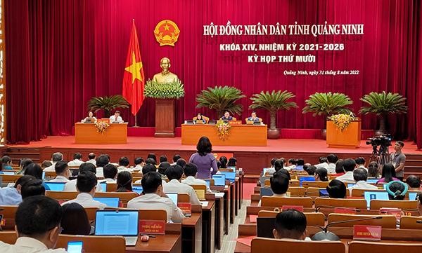 Dự án đươc điều chỉnh lần thứ 3 tài Kỳ họp thứ 10 của HĐND tỉnh Quảng Ninh nhiệm kỳ 2021-2026, ngày 31/8/2022. Ảnh: Thu Lê.