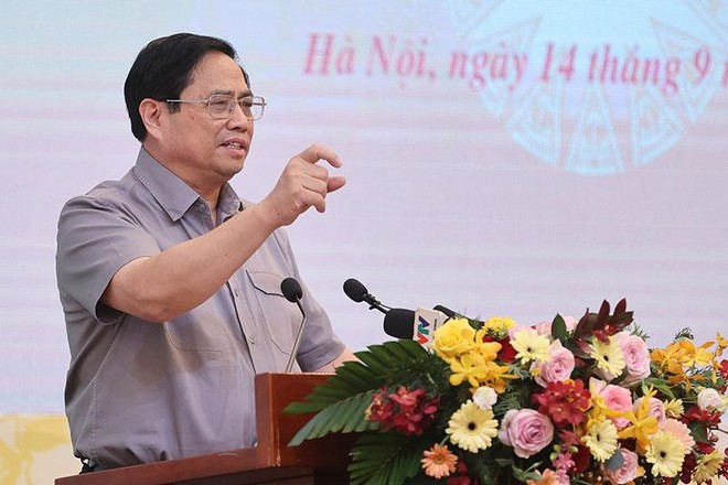Kết luận Hội nghị, Thủ tướng Phạm Minh Chính nhấn mạnh công tác quy hoạch có ý nghĩa rất quan trọng với sự phát triển. (Ảnh: Nhật Bắc).