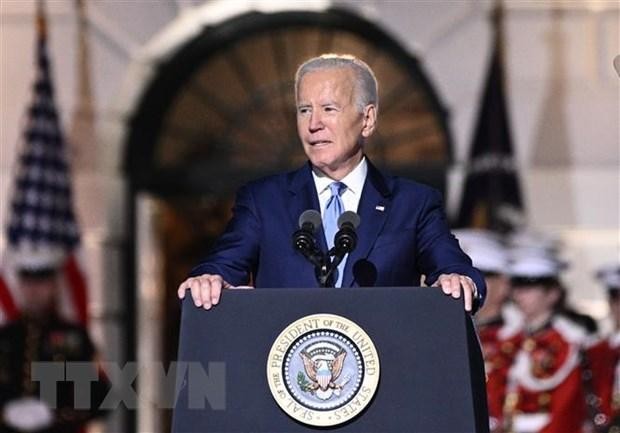 Tổng thống Mỹ Joe Biden phát biểu tại một sự kiện ở Washington D.C. (Ảnh: AFP/TTXVN).