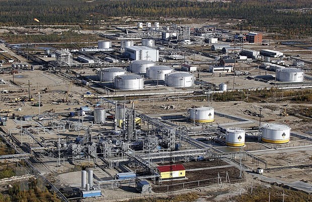 Nhà máy lọc dầu Rosneft của Nga ở Gubkinsky, Siberia. (Ảnh: AFP/TTXVN)