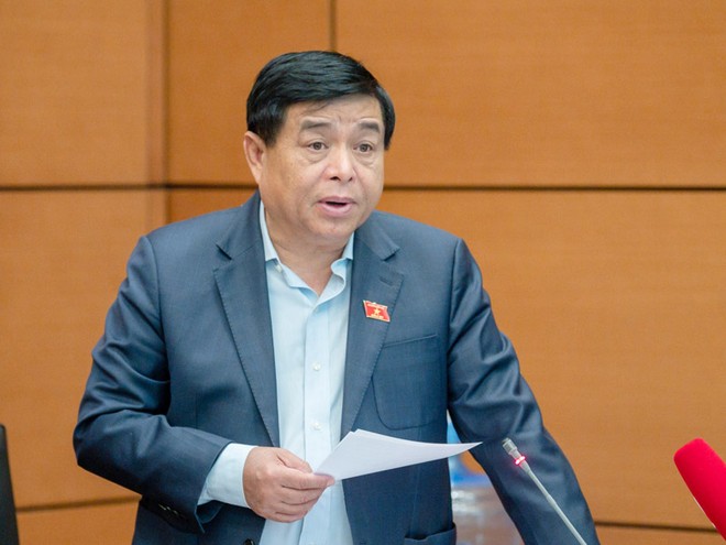 Bộ trưởng Bộ Kế hoạch và đầu tư Nguyễn Chí Dũng phát biểu tại tổ - (Ảnh: Duy Linh).