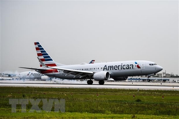 Máy bay của hãng hàng không American Airlines tại sân bay quốc tế Miami. (Ảnh: AFP/TTXVN).
