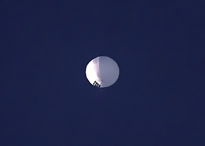 Hình ảnh khí cầu ở Montana, Mỹ ngày 1/2.