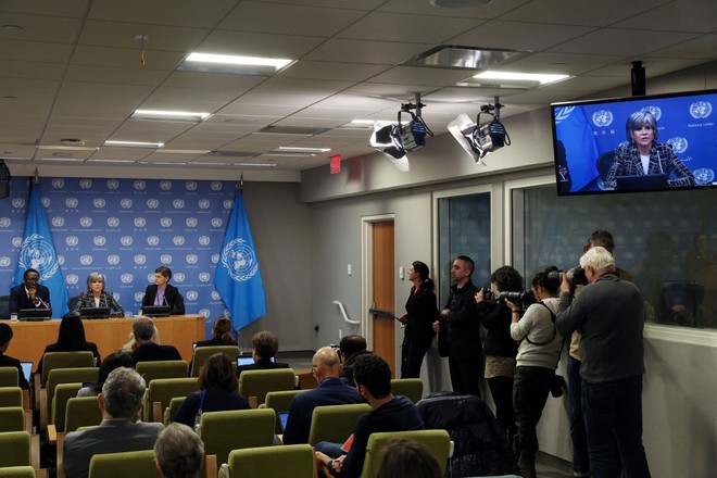 Hiệp ước mới về đại dương từng được đề cập trong họp báo hôm 21/2, tại trụ sở Liên Hợp Quốc ở Mỹ. Nguồn: Reuters.