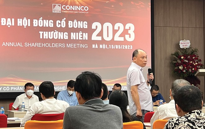 Chủ tịch VNCC phát biểu tại đại hội cổ đông thường niên 2023 của Coninco,