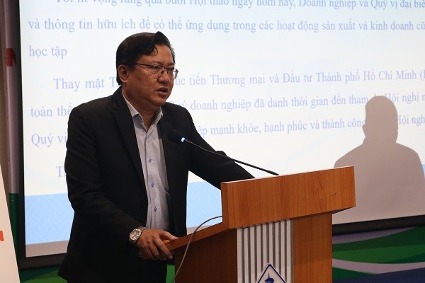 Ông Nguyễn Tuấn, Phó giám đốc Trung tâm Xúc tiến Thương mại và Đầu tư TP.HCM (ITPC) phát biểu tại Hội thảo.