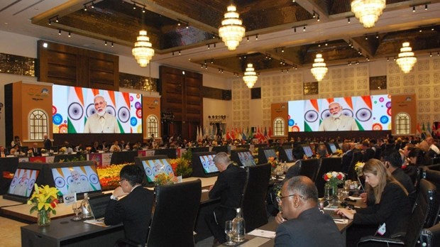Thủ tướng Ấn Độ Narendra Modi phát biểu tại phiên họp các Bộ trưởng Năng lượng Nhóm G20 tổ chức tại Panaji. (Nguồn: G20)