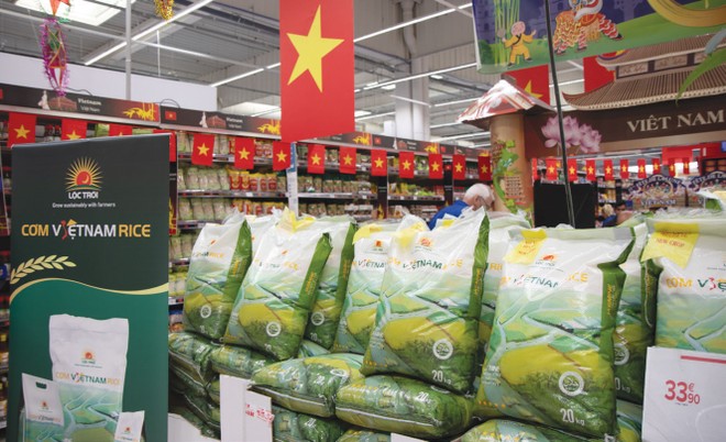 Gạo Cơm Việt Nam Rice xuất khẩu vào châu Âu.