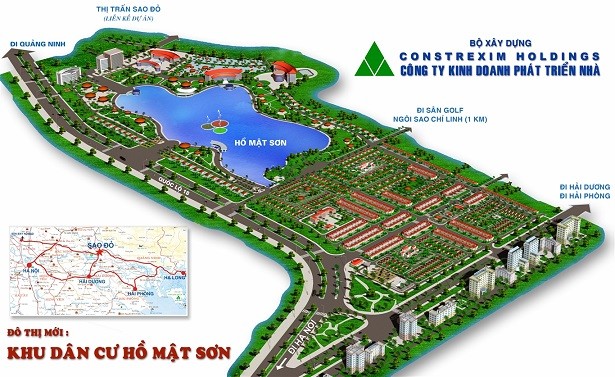 Bản đồ quy hoạch Khu dân cư hồ Mật Sơn. Ảnh: hod.com.vn.
