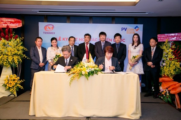 Hợp tác giữa PVcomBank và XNK Thiên Nam nhằm khai thác các dịch vụ thế mạnh và hỗ trợ nhau trong tương lai.