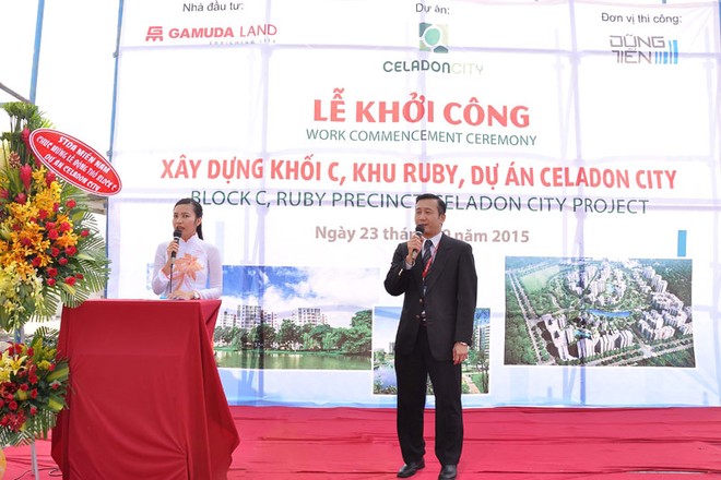Block C Khu Ruby Celadon City đã hoàn thiện phần móng và tiếp tục được khởi công xây dựng vào ngày 23/9/2015
