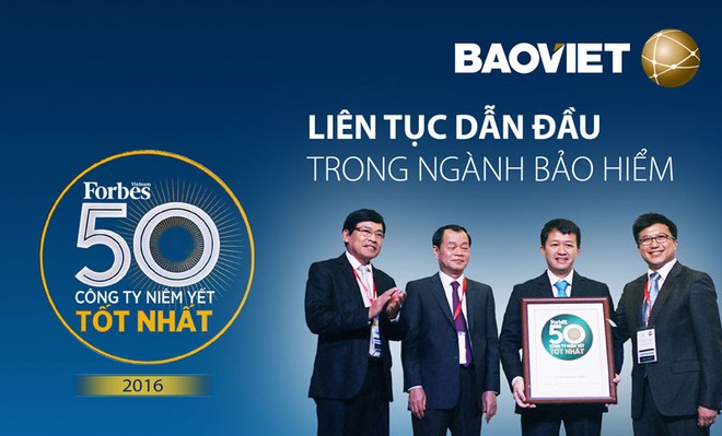 Bảo Việt lần thứ 4 lọt Top 50 doanh nghiệp niêm yết tốt nhất