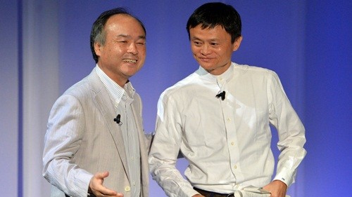 Chủ tịch Softbank - Masayoshi Son (trái) và Chủ tịch Alibaba - Jack Ma. Ảnh: Forbes