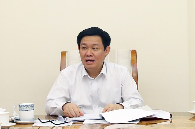 Phó Thủ tướng Vương Đình Huệ tại buổi làm việc. Ảnh: VGP/Thành Chung