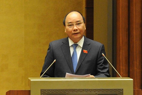 Thủ tướng Chính phủ Nguyễn Xuân Phúc phát biểu tại phiên giải trình và trả lời chất vấn trước Quốc hội. Ảnh: VGP/Nhật Bắc 