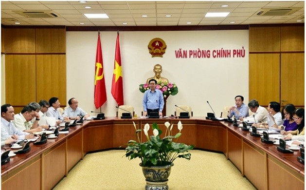 Phó Thủ tướng Vương Đình Huệ chủ trì buổi làm việc - Ảnh: VGP/Thành Chung