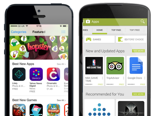 Doanh thu từ App Store gấp đôi Play Store.