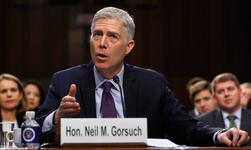 Ứng viên thẩm phán toà án tối cao Mỹ Neil Gorsuch. Ảnh: CNN
