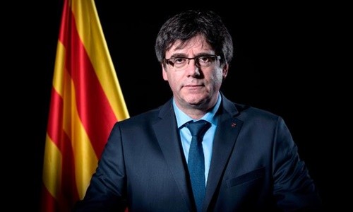 Cựu thủ hiến Catalonia Carles Puigdemont. Ảnh:AFP.
