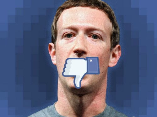 Một hình ảnh phản đối Mark Zuckerberg sau hàng loạt bê bối của Facebook.