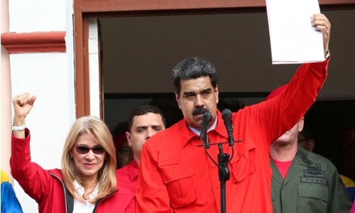 Tổng thống Venezuela - Nicolas Maduro và vợ. Ảnh:Reuters