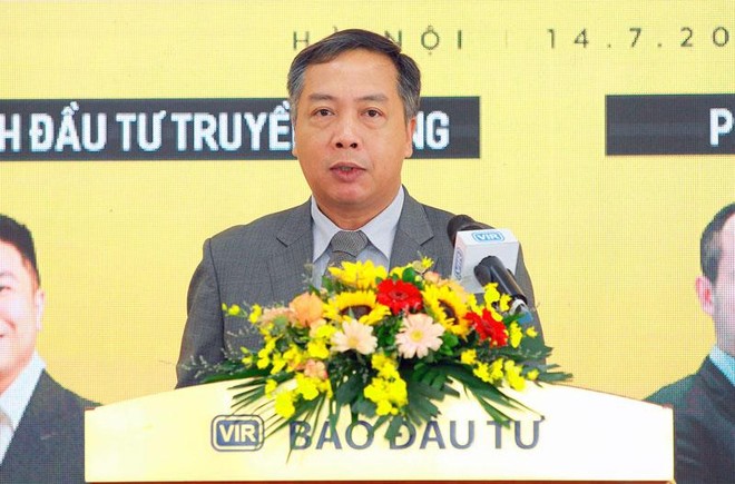 Ông Lê Trọng Minh, Tổng biên tập Báo Đầu tư phát biểu khai mạc Tọa đàm