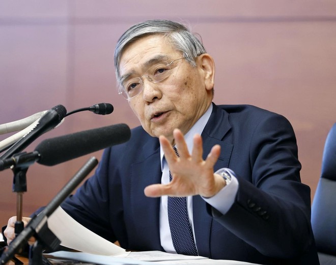 Ông Haruhiko Kuroda, Thống đốc Ngân hàng trung ương Nhật Bản.