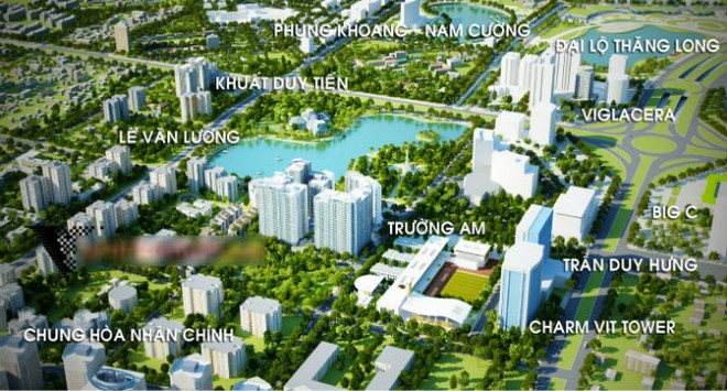 Khi đô thị Đông Nam đường Trần Duy Hưng có vị trí đẹp tại Hà Nội với nhiều dự án khác nhau
