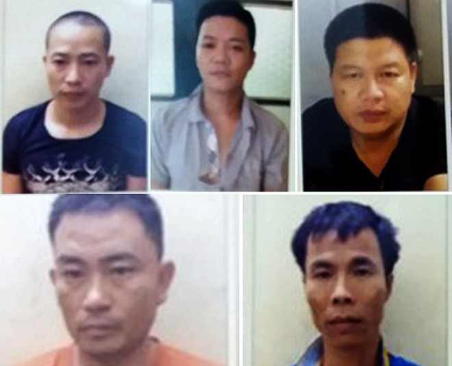Chân dung 5 nghi phạm trong vụ án cướp dây cáp điện tại Mê Linh