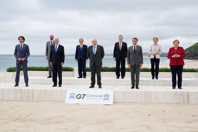 Hội nghị thượng đỉnh G7 năm 2021 tổ chức ở Cornwall (Anh). Nguồn: Reuters
