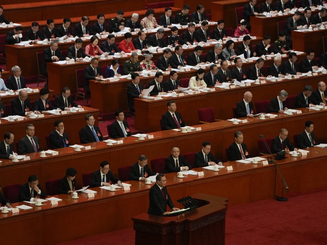 Buổi khai mạc kỳ họp thứ hai của Đại hội đại biểu nhân dân toàn quốc lần thứ 14 vào ngày 5/3/2024 tại Bắc Kinh, Trung Quốc.