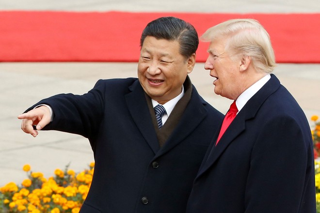 Chủ tịch Trung Quốc Tập Cận Bình và Tổng thống Mỹ Donald Trump. Ảnh: AP