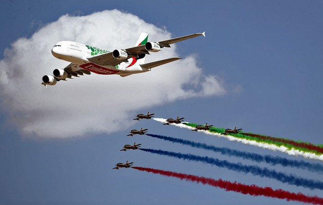 Những hình ảnh ấn tượng tại Triển lãm hàng không quốc tế Dubai Airshow 2019