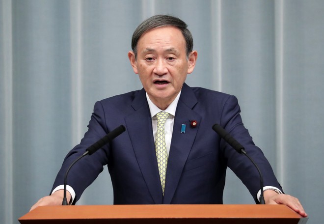  Chánh Văn phòng Nội các Nhật Bản Yoshihide Suga. Ảnh: AFP.
